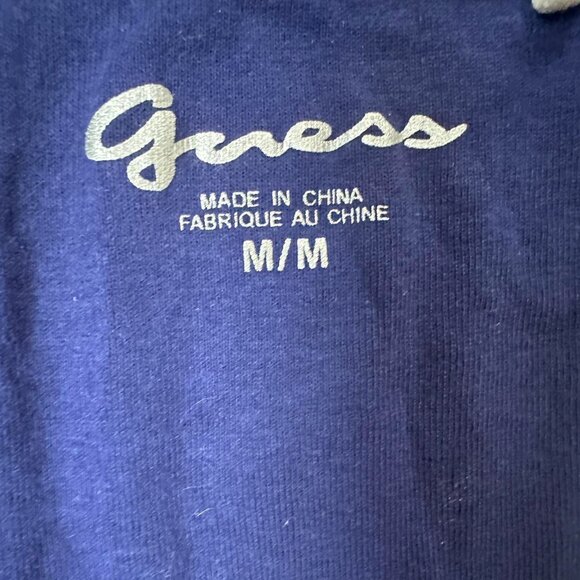 Y2K Guess Rhinestone Logo Tank – Navy Blue – Size M - Picture 6 of 8